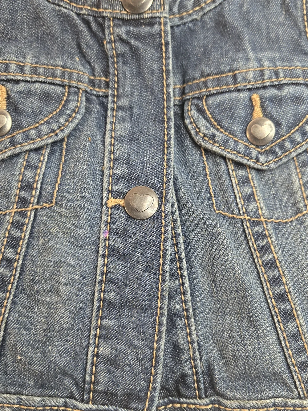 The Children's Place Girls Blue Denim Jean Jacket - Snap Front